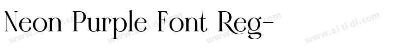 Neon Purple Font Reg字体转换